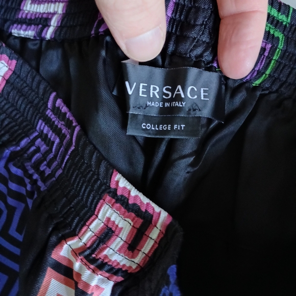 Versace Multicolor Geometric Pattern Shorts - Picture 4 of 5